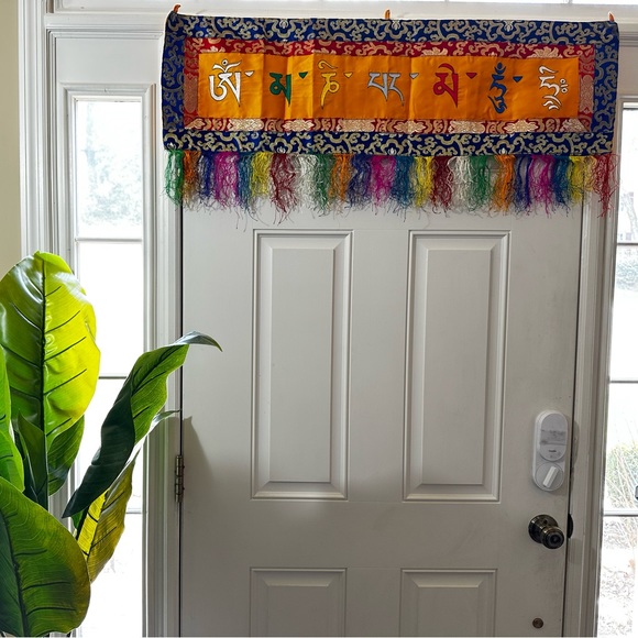 Embroidered Tibetan Tibet Tapestry Wall Hanging - Picture 3 of 5